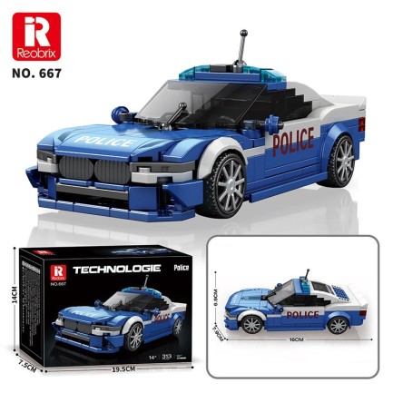 Reobrix Police Car BMW 667 Brick Yapım Seti - Thumbnail