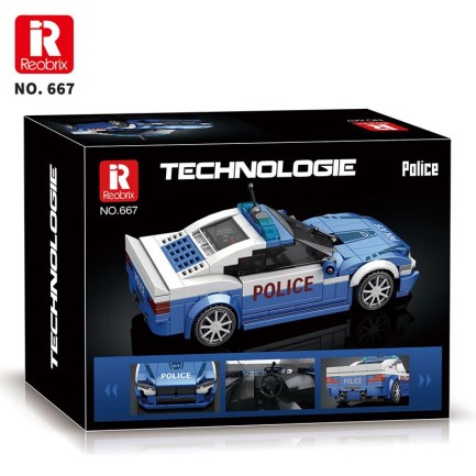 Reobrix Police Car BMW 667 Brick Yapım Seti - Thumbnail