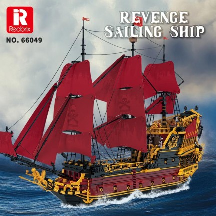 Reobrix 66049 Kraliçe Anne'nin İntikamı Gemi Yaratıcı Yapı Blok Seti Building Blocks (Revenge Sailing Ship) - 5666 Parça - Thumbnail