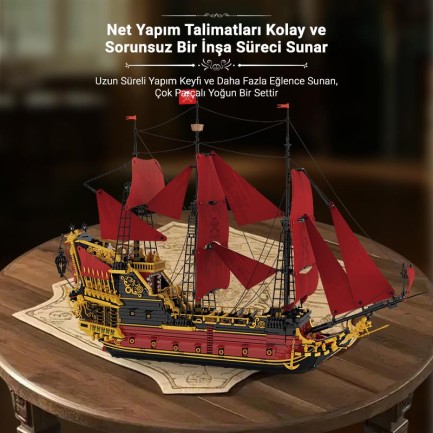 Reobrix 66049 Kraliçe Anne'nin İntikamı Gemi Yaratıcı Yapı Blok Seti Building Blocks (Revenge Sailing Ship) - 5666 Parça - Thumbnail
