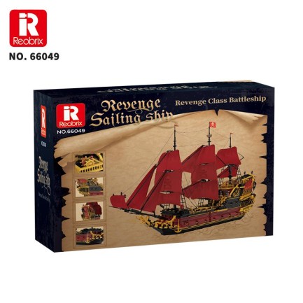 Reobrix 66049 Kraliçe Anne'nin İntikamı Gemi Yaratıcı Yapı Blok Seti Building Blocks (Revenge Sailing Ship) - 5666 Parça - Thumbnail
