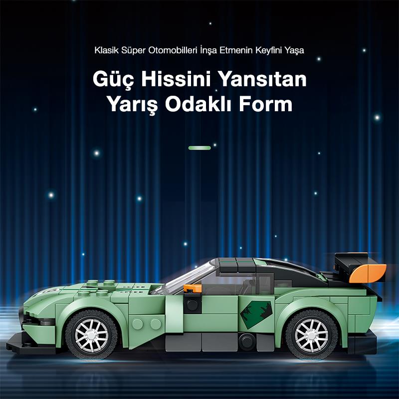 Reobrix Creator 798 Aston Martin DB12 Spor Araba Yaratıcı Yapı Blok Seti Building Blocks - 302 Parça