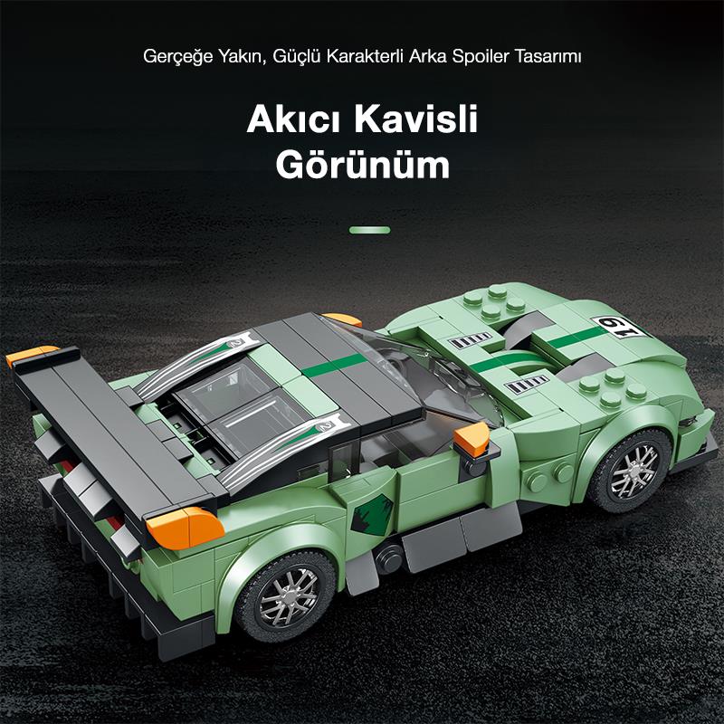 Reobrix Creator 798 Aston Martin DB12 Spor Araba Yaratıcı Yapı Blok Seti Building Blocks - 302 Parça