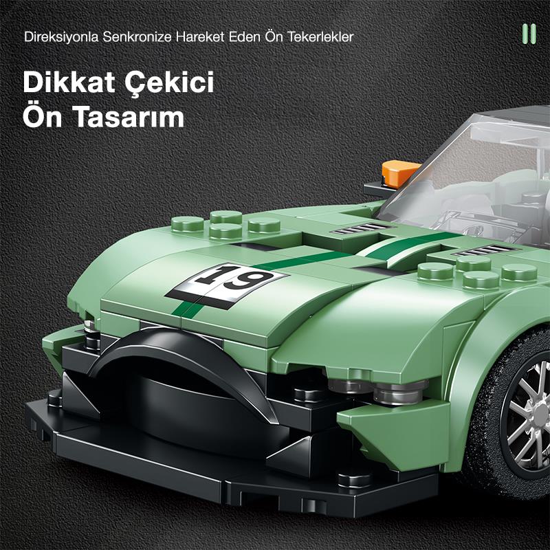 Reobrix Creator 798 Aston Martin DB12 Spor Araba Yaratıcı Yapı Blok Seti Building Blocks - 302 Parça