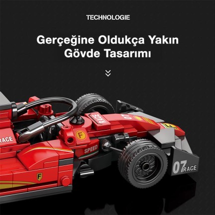 Reobrix Technic 663 Ferrari Formula F1 Yarış Arabası Yaratıcı Yapı Blok Seti Building Blocks - 245 Parça - Thumbnail