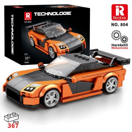 Reobrix - Reobrix Creator 804 Mazda RX-7 Spor Araba Yaratıcı Yapı Blok Seti Building Blocks - 367 Parça