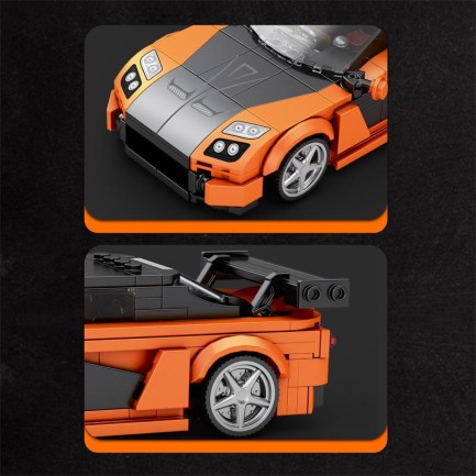 Reobrix Creator 804 Mazda RX-7 Spor Araba Yaratıcı Yapı Blok Seti Building Blocks - 367 Parça - Thumbnail