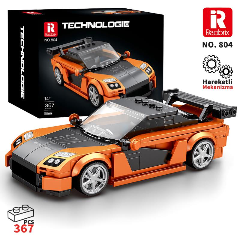 Reobrix Creator 804 Mazda RX-7 Spor Araba Yaratıcı Yapı Blok Seti Building Blocks - 367 Parça