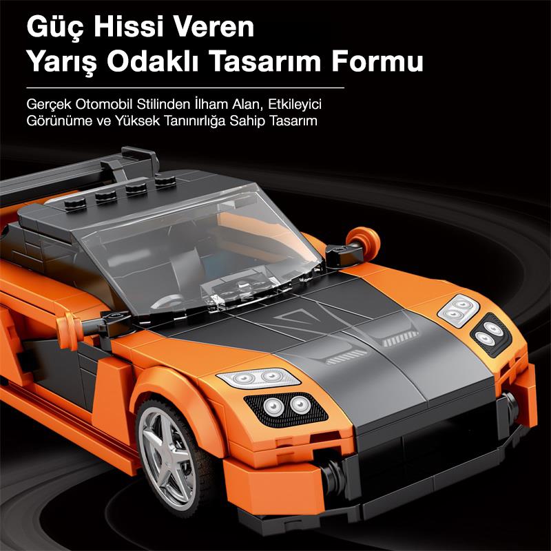 Reobrix Creator 804 Mazda RX-7 Spor Araba Yaratıcı Yapı Blok Seti Building Blocks - 367 Parça