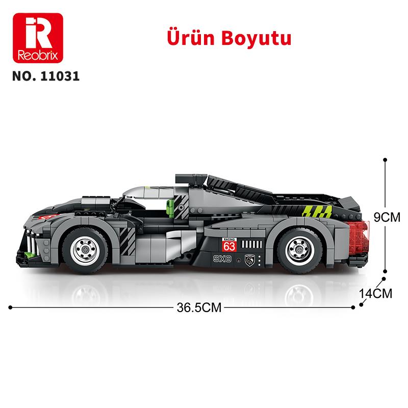 Reobrix Creator 11031 Peugeot 9X8 Araba Yaratıcı Yapı Blok Seti Building Blocks - 1338 Parça