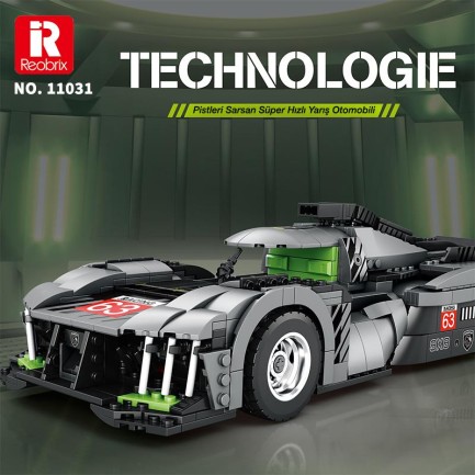 Reobrix Creator 11031 Peugeot 9X8 Araba Yaratıcı Yapı Blok Seti Building Blocks - 1338 Parça - Thumbnail