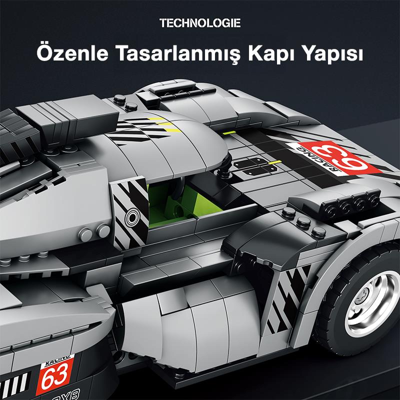 Reobrix Creator 11031 Peugeot 9X8 Araba Yaratıcı Yapı Blok Seti Building Blocks - 1338 Parça