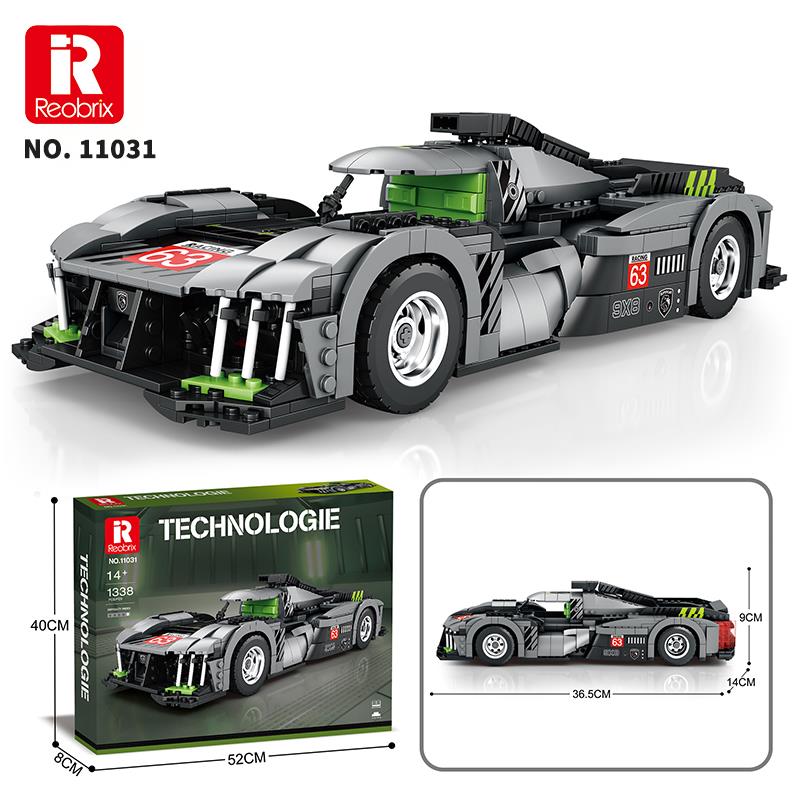 Reobrix Creator 11031 Peugeot 9X8 Araba Yaratıcı Yapı Blok Seti Building Blocks - 1338 Parça