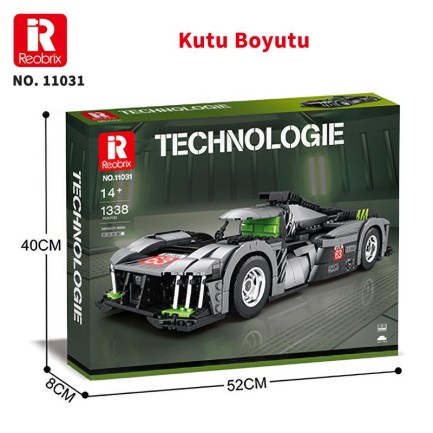 Reobrix Creator 11031 Peugeot 9X8 Araba Yaratıcı Yapı Blok Seti Building Blocks - 1338 Parça - Thumbnail