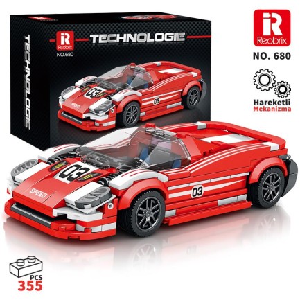 Reobrix - Reobrix Creator 680 Porsche 917 Living Legend Spor Araba Yaratıcı Yapı Blok Seti Building Blocks - 355 Parça