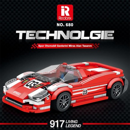 Reobrix Creator 680 Porsche 917 Living Legend Spor Araba Yaratıcı Yapı Blok Seti Building Blocks - 355 Parça - Thumbnail