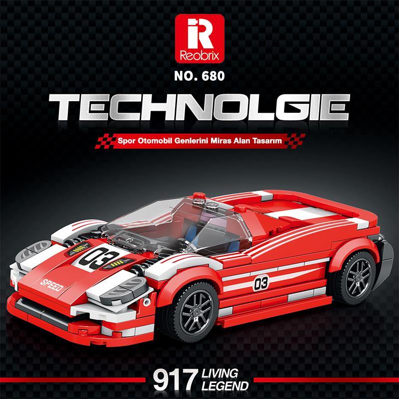Reobrix Creator 680 Porsche 917 Living Legend Spor Araba Yaratıcı Yapı Blok Seti Building Blocks - 355 Parça