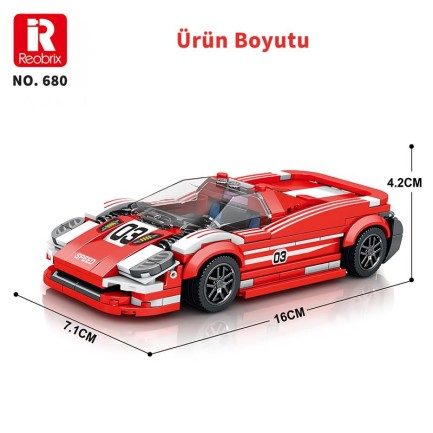 Reobrix Creator 680 Porsche 917 Living Legend Spor Araba Yaratıcı Yapı Blok Seti Building Blocks - 355 Parça - Thumbnail