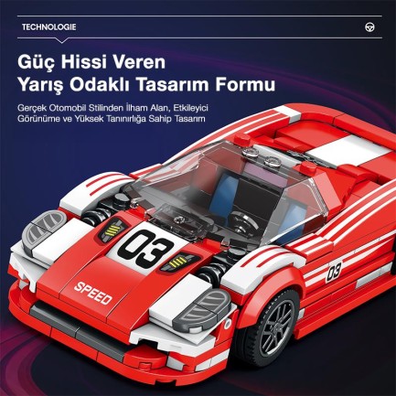 Reobrix Creator 680 Porsche 917 Living Legend Spor Araba Yaratıcı Yapı Blok Seti Building Blocks - 355 Parça - Thumbnail