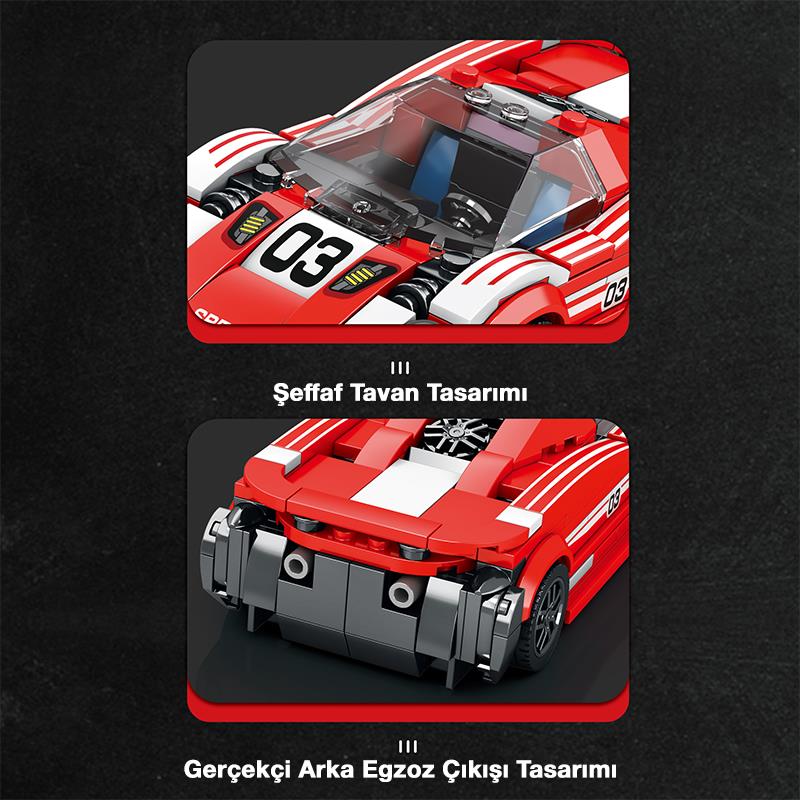 Reobrix Creator 680 Porsche 917 Living Legend Spor Araba Yaratıcı Yapı Blok Seti Building Blocks - 355 Parça