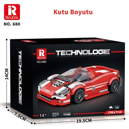 Reobrix Creator 680 Porsche 917 Living Legend Spor Araba Yaratıcı Yapı Blok Seti Building Blocks - 355 Parça - Thumbnail