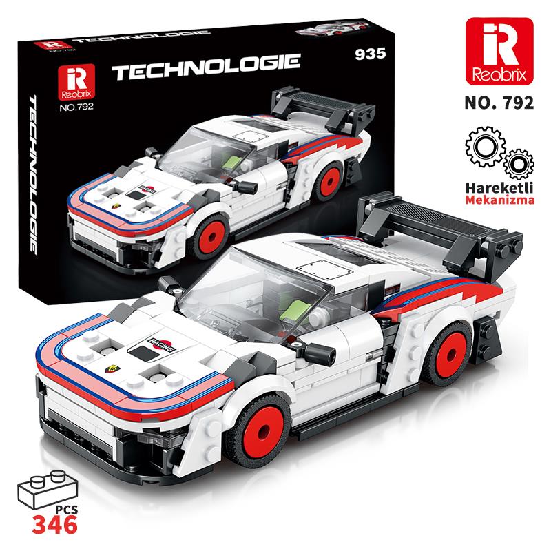 Reobrix Race Car Porsche 935 792 Brick Yapım Seti