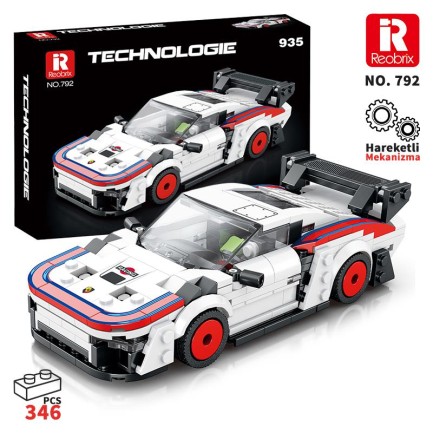 Reobrix - Reobrix Creator 792 Porsche 935 Spor Araba Yaratıcı Yapı Blok Seti Building Blocks - 346 Parça