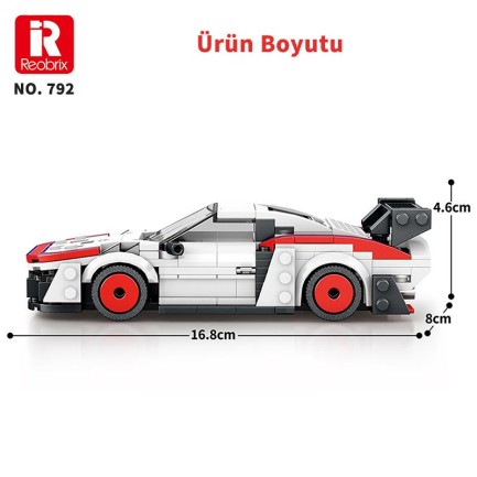 Reobrix Creator 792 Porsche 935 Spor Araba Yaratıcı Yapı Blok Seti Building Blocks - 346 Parça - Thumbnail