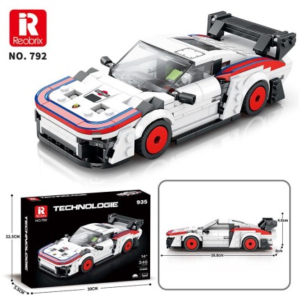 Reobrix Creator 792 Porsche 935 Spor Araba Yaratıcı Yapı Blok Seti Building Blocks - 346 Parça - Thumbnail