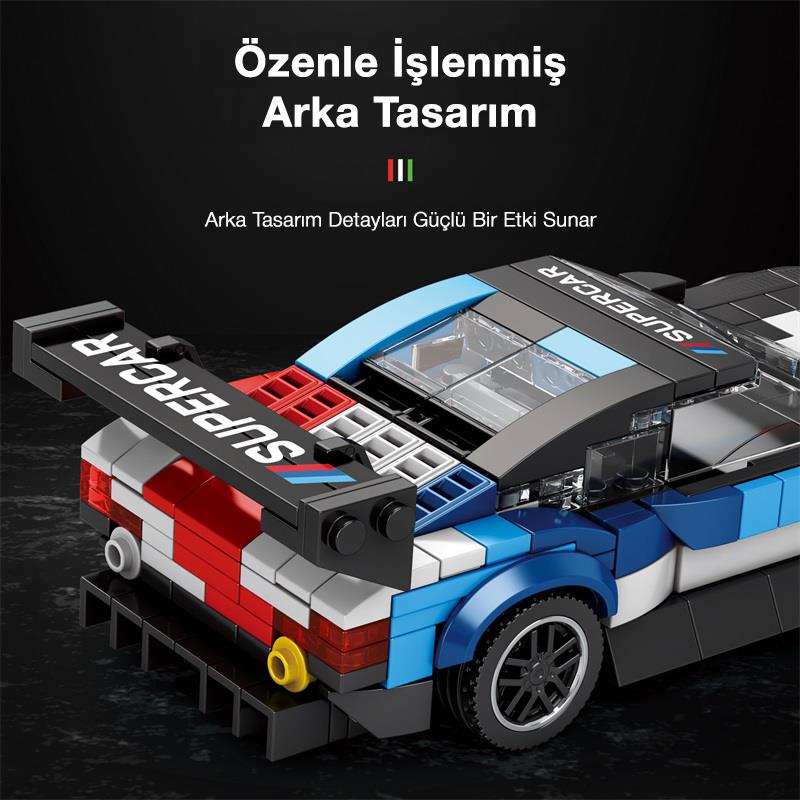 Reobrix Race Car Rolls BMW M4 GT 672 Brick Yapım Seti