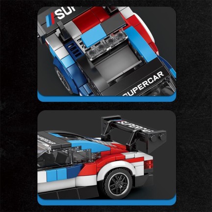 Reobrix Creator 672 BMW M4 GT3 Spor Araba Yaratıcı Yapı Blok Seti Building Blocks - 385 Parça - Thumbnail