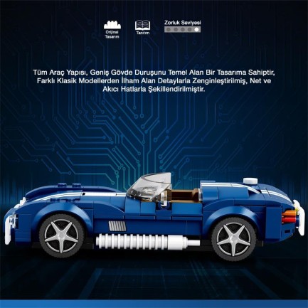 Reobrix Race Car Shelby Cobra 812 Brick Yapım Seti - Thumbnail