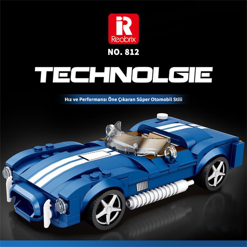 Reobrix Creator 812 Shelby Cobra S Spor Araba Yaratıcı Yapı Blok Seti Building Blocks - 312 Parça