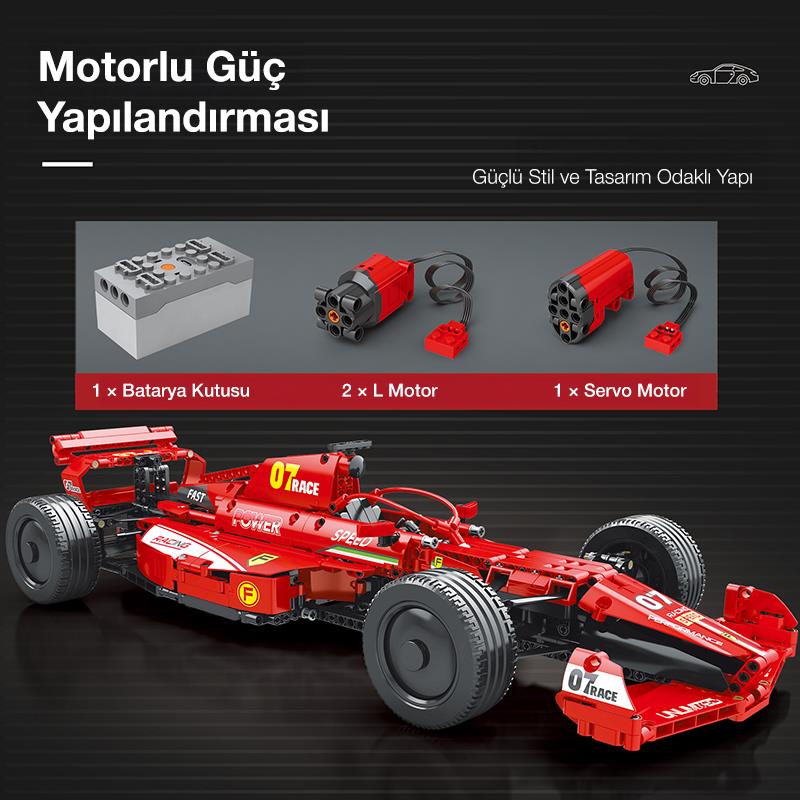 Reobrix Racing Car Dynamic Edition Ferrari F1 11007-D Brick Yapım Seti