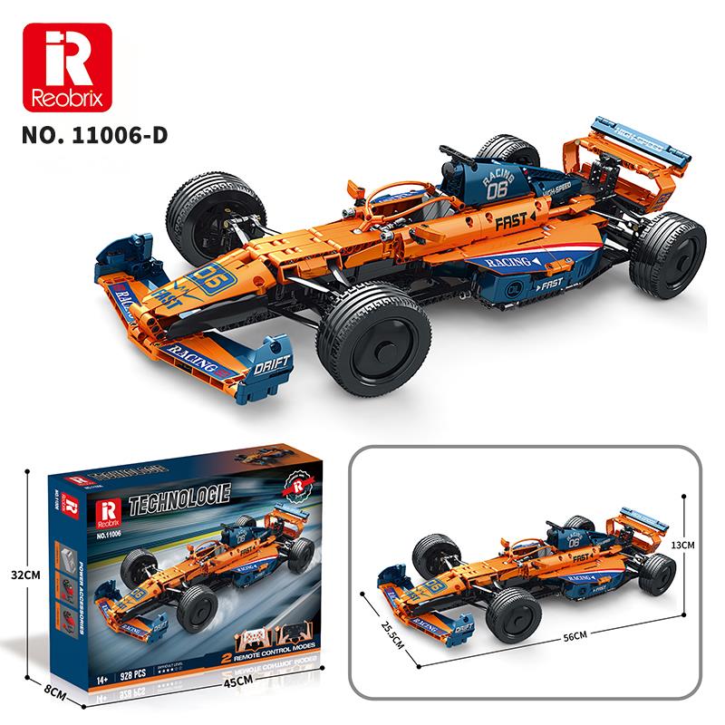 Reobrix Technic 11006-D McLaren Formula F1 Araba Kumanda&Motor Yaratıcı Yapı Blok Seti Building Blocks - 928 Parça