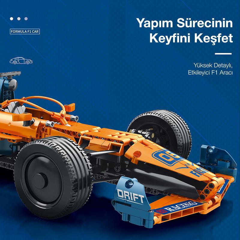 Reobrix Technic 11006-D McLaren Formula F1 Araba Kumanda&Motor Yaratıcı Yapı Blok Seti Building Blocks - 928 Parça