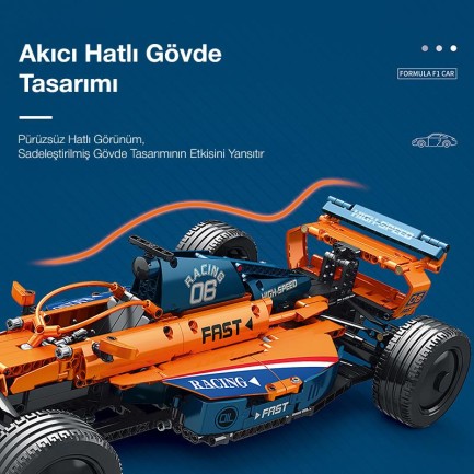 Reobrix Technic 11006-D McLaren Formula F1 Araba Kumanda&Motor Yaratıcı Yapı Blok Seti Building Blocks - 928 Parça - Thumbnail