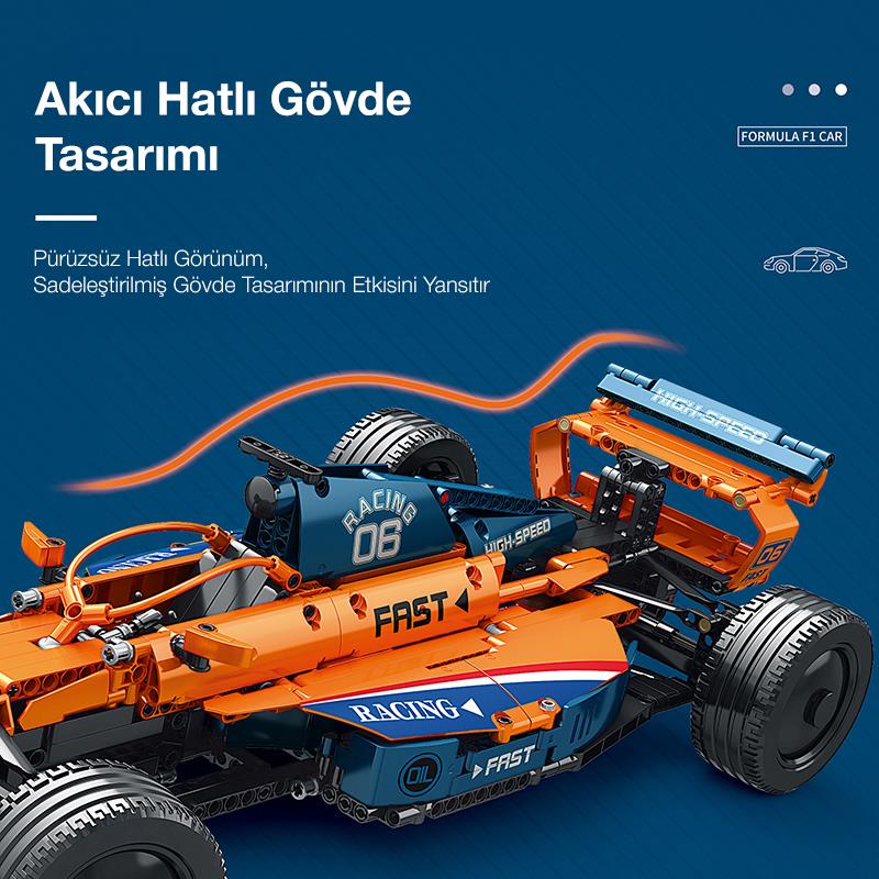 Reobrix Technic 11006-D McLaren Formula F1 Araba Kumanda&Motor Yaratıcı Yapı Blok Seti Building Blocks - 928 Parça