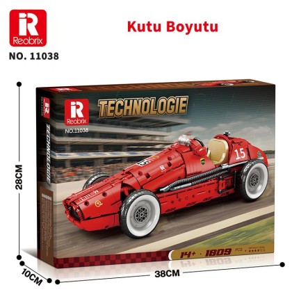 Reobrix Technic 11038 Ferrari 500 F2 Araba Yaratıcı Yapı Blok Seti Building Blocks - 1809 Parça - Thumbnail