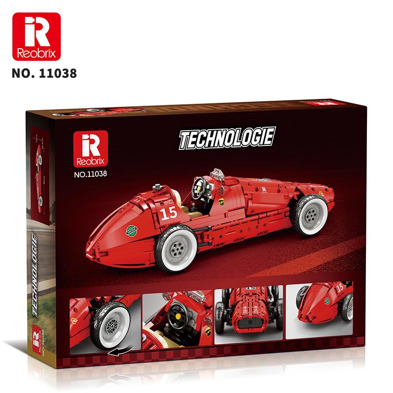 Reobrix Technic 11038 Ferrari 500 F2 Araba Yaratıcı Yapı Blok Seti Building Blocks - 1809 Parça