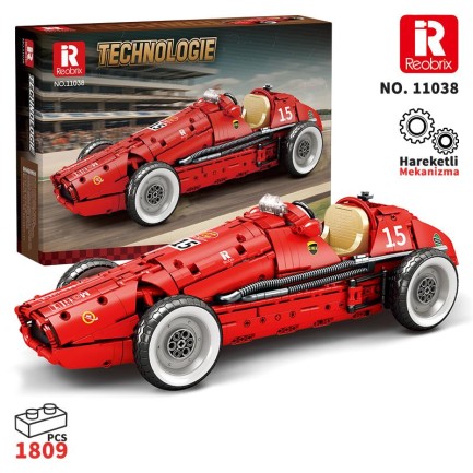 Reobrix - Reobrix Technic 11038 Ferrari 500 F2 Araba Yaratıcı Yapı Blok Seti Building Blocks - 1809 Parça