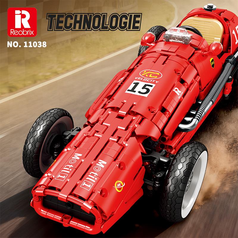 Reobrix Technic 11038 Ferrari 500 F2 Araba Yaratıcı Yapı Blok Seti Building Blocks - 1809 Parça