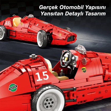 Reobrix Technic 11038 Ferrari 500 F2 Araba Yaratıcı Yapı Blok Seti Building Blocks - 1809 Parça - Thumbnail