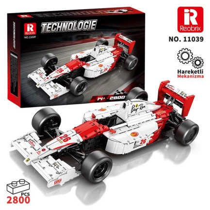 Reobrix - Reobrix Technic 11039 1/8 McLaren Formula 1 Araba Yaratıcı Yapı Blok Seti Building Blocks -2800Parça