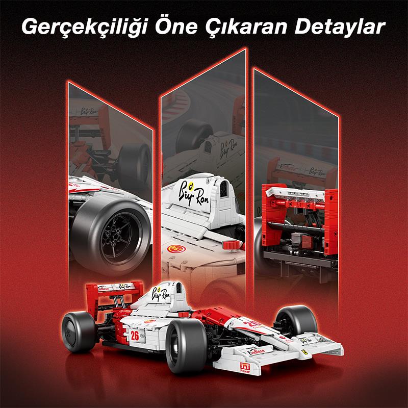 Reobrix Technic 11039 1/8 McLaren Formula 1 Araba Yaratıcı Yapı Blok Seti Building Blocks -2800Parça