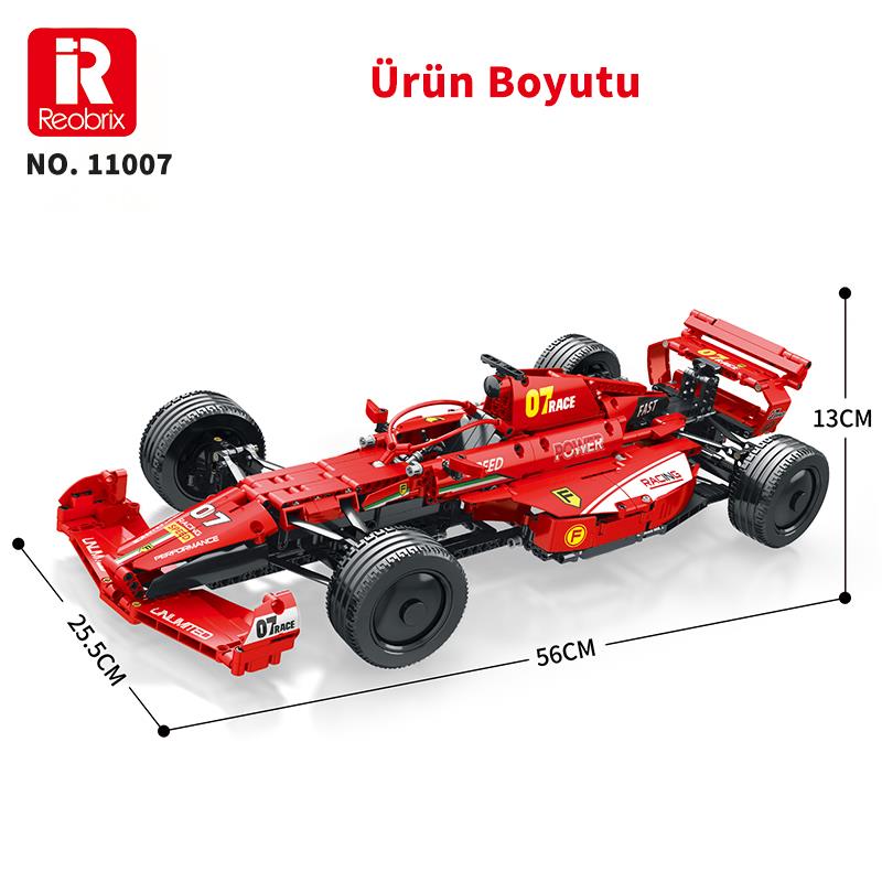 Reobrix Racing Car Static Edition Ferrari F1 11007 Brick Yapım Seti