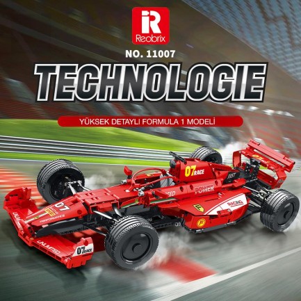 Reobrix Racing Car Static Edition Ferrari F1 11007 Brick Yapım Seti - Thumbnail
