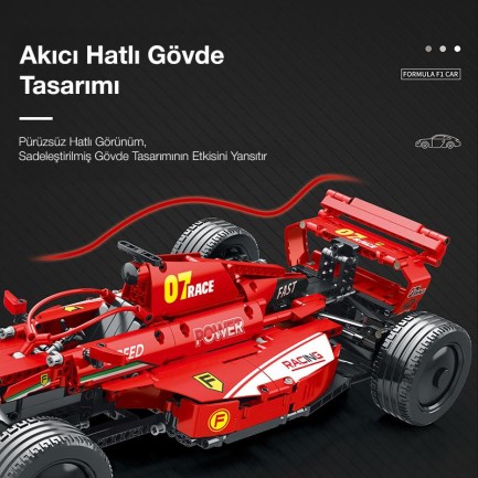 Reobrix Racing Car Static Edition Ferrari F1 11007 Brick Yapım Seti - Thumbnail