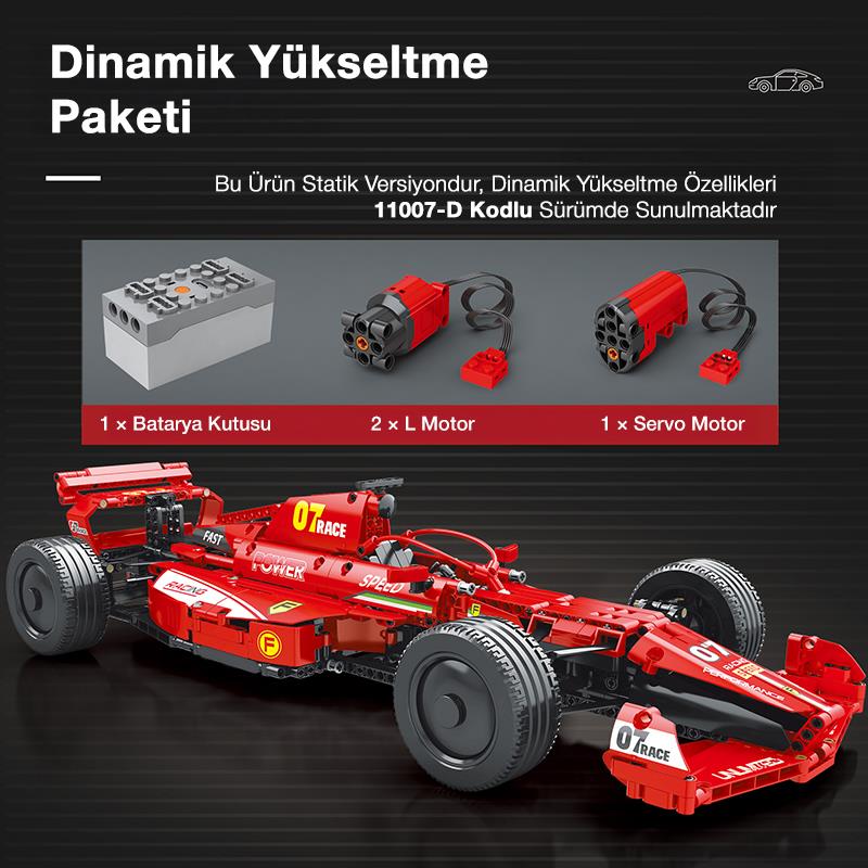 Reobrix Racing Car Static Edition Ferrari F1 11007 Brick Yapım Seti