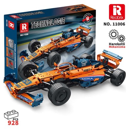 Reobrix - Reobrix Technic 11006 McLaren Formula F1 Araba Yaratıcı Yapı Blok Seti Building Blocks - 928 Parça
